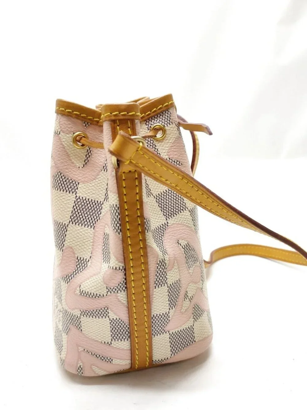 Authentic Louis Vuitton Tahitienne Nano Noé Pink Bucket Bag